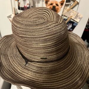 Scala Brown and Tan Women's Hat